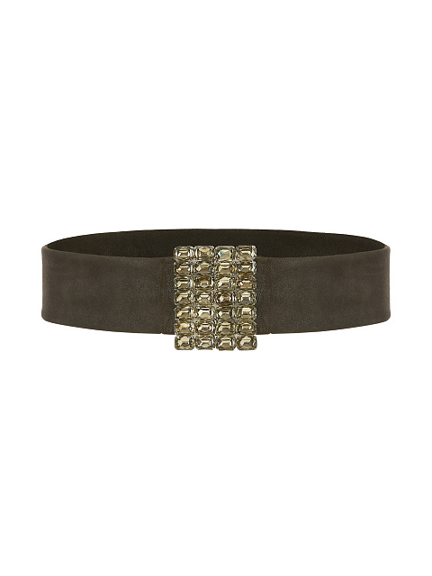 Brown Leather & Rhinestones Belt, 1 Brown Leather & Rhinestones Belt, 1