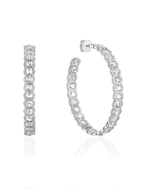 Hoops with Rose Cut diamonds, 1
