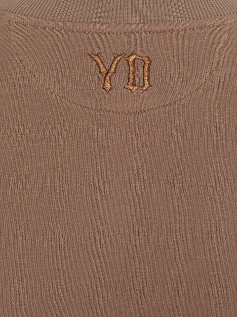 Beige knit tracksuit with Peace embroidery, 5