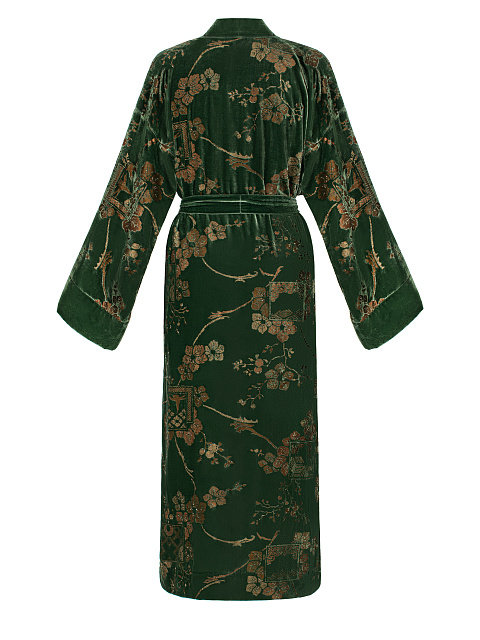 Green Embroidered Velvet Robe, 2