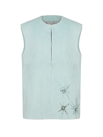 Mink vest with embroidery, 1