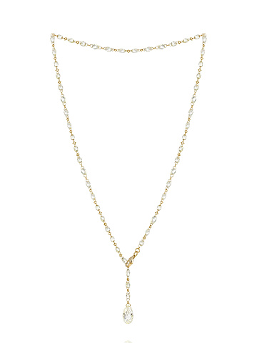 Briolette, Round Diamond & Gold Necklace, 1