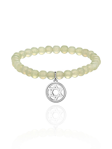 Silver & Jade Beaded Bracelet, 1