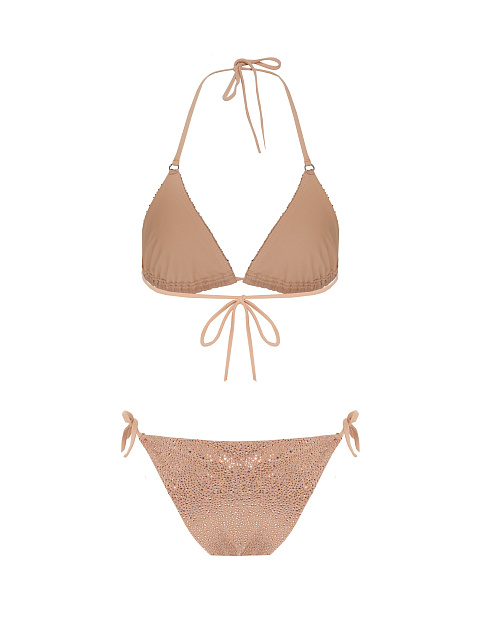 Beige Swimsuit With Swarovski Crystals, 2