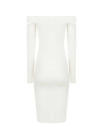 White Jersey Midi Dress, 2