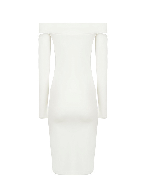 White Jersey Midi Dress, 2
