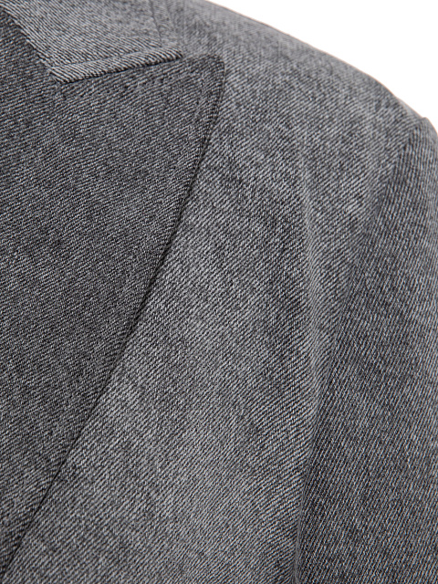 Grey Washed Denim Bolero Jacket, 3