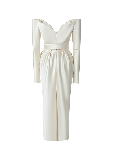 Milk‑white midi dress, 5