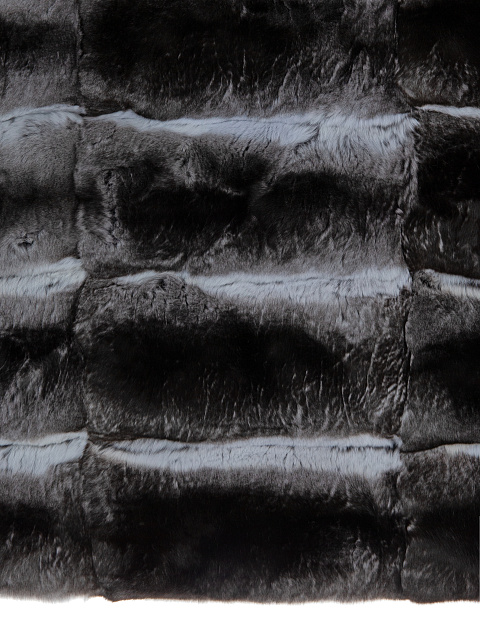 Black And Grey Chinchilla Fur Wrap, 2