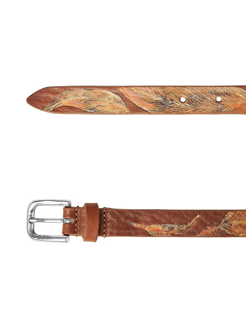 Brown Patterned Thin Belt , 2 Brown Patterned Thin Belt , 2