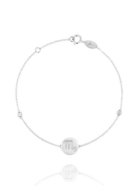 Round Diamond & White Gold "Scorpio" Bracelet, 1