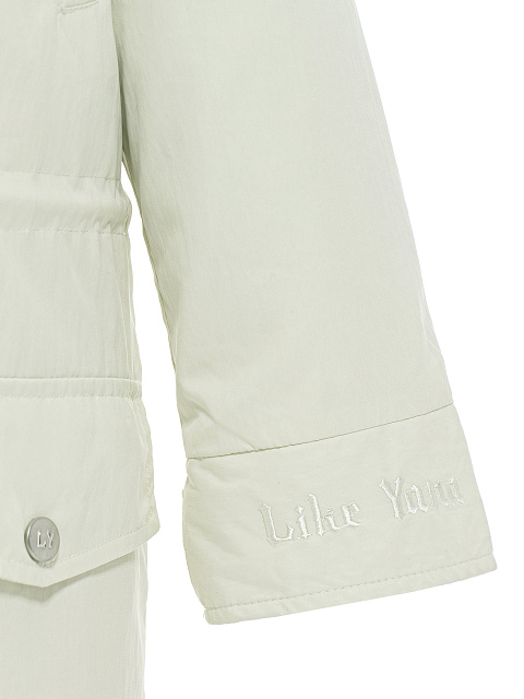 Kids’ milk-colored parka made of raincoat fabric with faux fur, 6 Kids’ milk-colored parka made of raincoat fabric with faux fur, 6