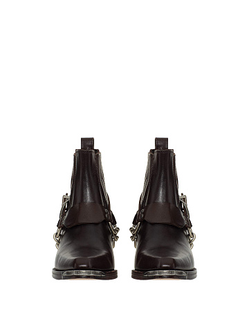 Brown leather cowboy boots, 2