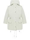 Парка детская из плащевки молочного цвета со съёмной подстежкой из эко-меха, с капюшоном Парка детская из плащевки молочного цвета со съёмной подстежкой из эко-меха, с капюшоном