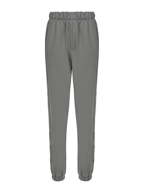 Grey Jersey Set With Green Embroidery, 3