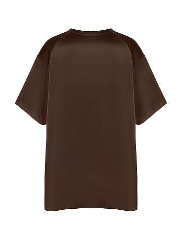 Brown silk T-shirt, 2