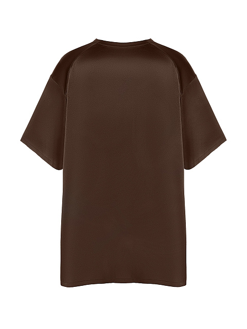 Brown silk T-shirt, 2