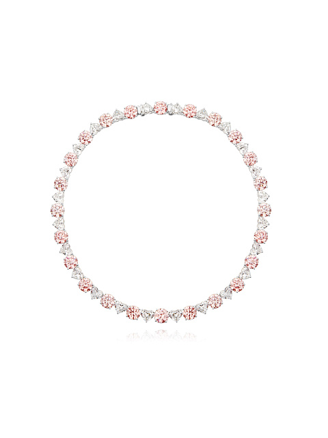 Necklace with LG diamonds, 3 Necklace with LG diamonds, 3