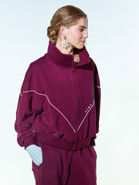 Burgundy fleece tracksuit, 7