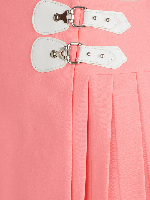 Pink Pleated Mini Skirt, 3