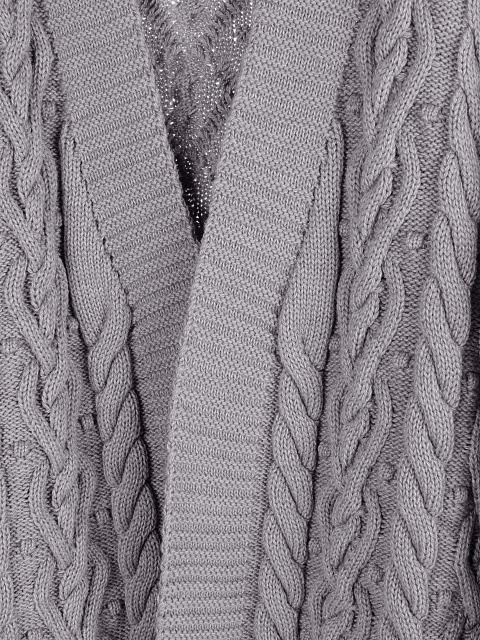 Light Grey Cable Knit Cardigan, 3 Light Grey Cable Knit Cardigan, 3