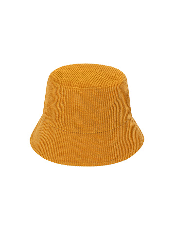 Caramel corduroy bucket hat with tonal Yana embroidery, 2
