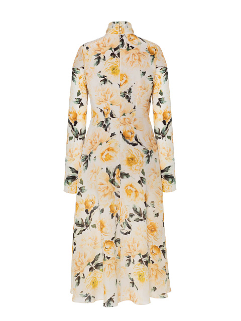 Milk Silk Midi Dress With Floral Print, 2 Milk Silk Midi Dress With Floral Print, 2