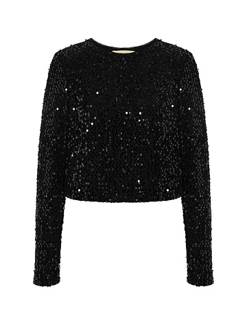 Black Blouse With Lurex And Sequins, 1