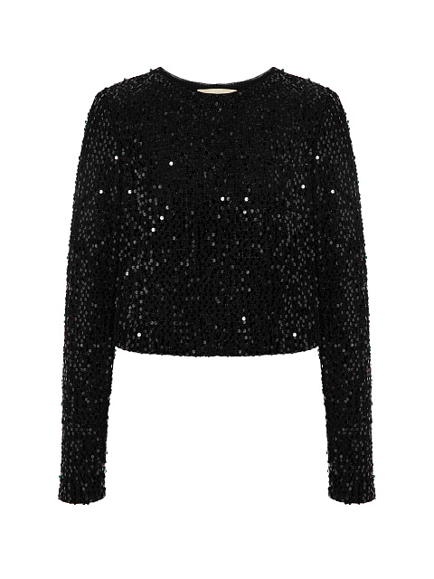 Black Blouse With Lurex And Sequins, 1