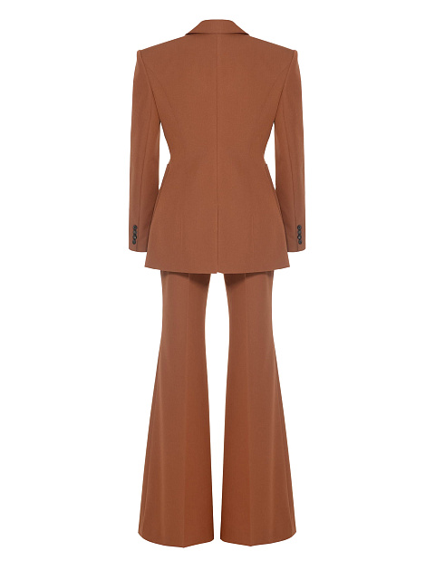 Brown three-piece suit with flared trousers, 3