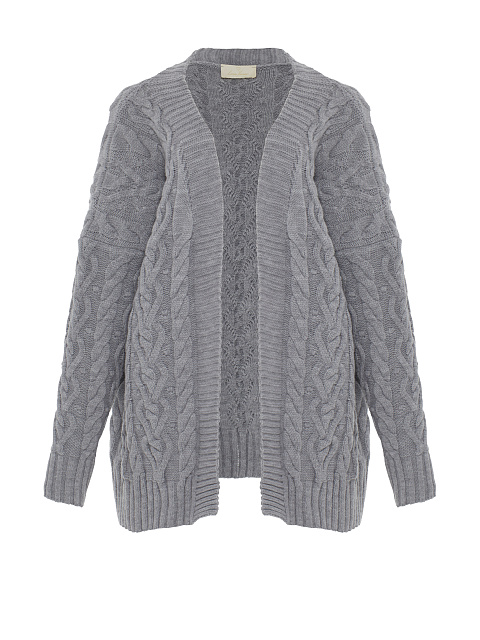 Grey Cable Knit Cardigan, 1 Grey Cable Knit Cardigan, 1