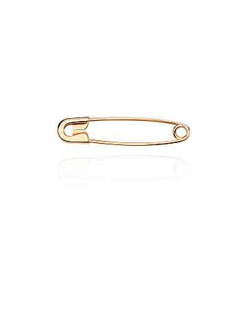 Gold-Plating Silver "Safety Pin" Brooch, 1