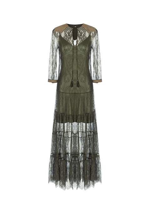 Green Lace Midi Dress, 1