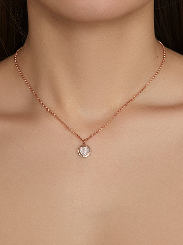 Rose Silver & Cubic Zirkonia Necklace, 2
