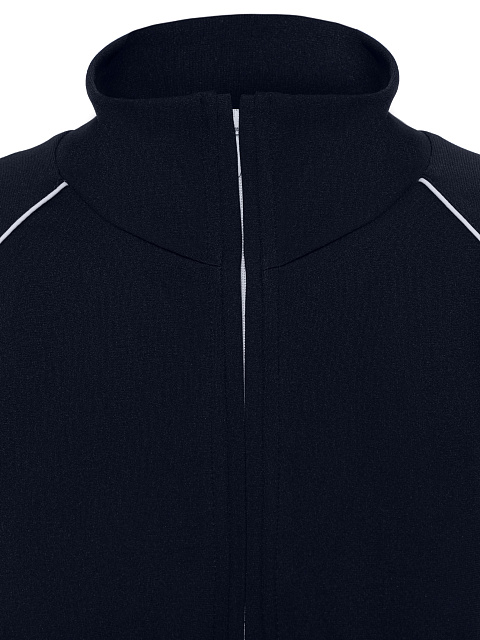 Dark Blue Tracksuit Of Sweatshirt And Mini Skirt, 4