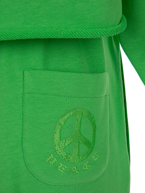 Green Jersey Set With Cropped Sweatshirt, 6