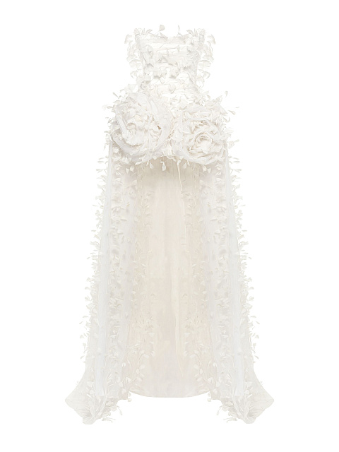 White Feather & Drape Tulle Dress, 1