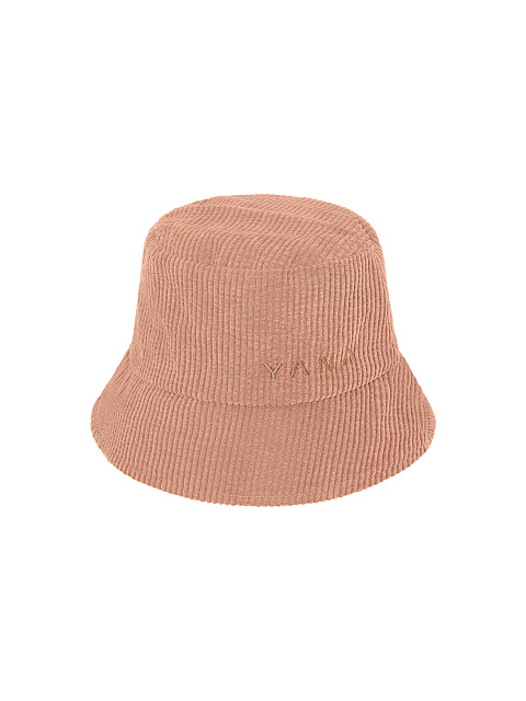 Powder-pink corduroy bucket hat with Yana embroidery, 1 Powder-pink corduroy bucket hat with Yana embroidery, 1