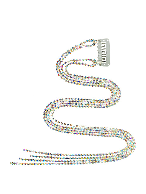 Silver & Multicolor Rhinestone Hairpin, 1