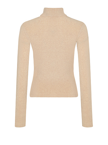 Beige Cashmere & Silk Turtleneck, 2