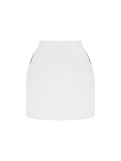 White Tracksuit Of Sweatshirt And Mini Skirt, 3