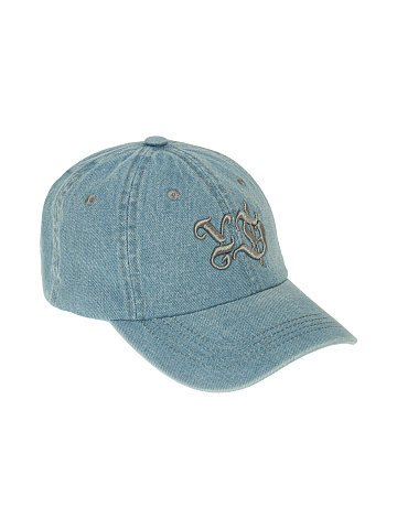 Light Blue & Grey YD Embroidered Denim Cap, 1