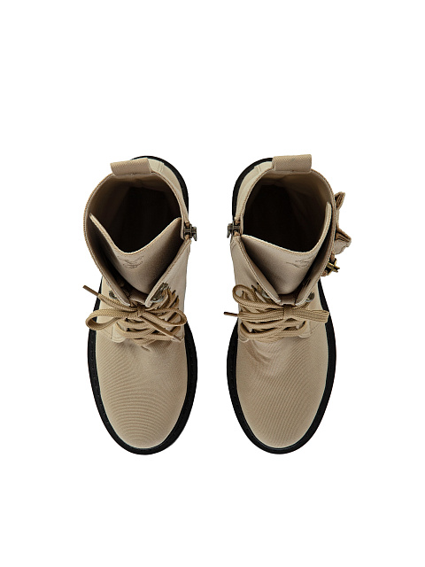 Beige Textile Boots, 4