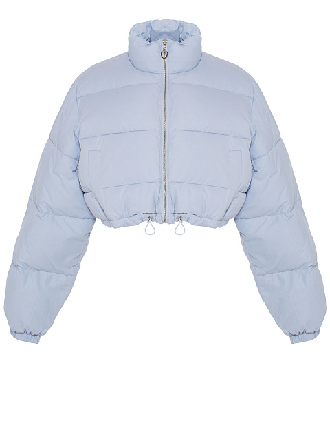 Blue cropped down jacket, 1