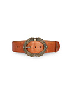 Терракотовый ремень из кожи крокодила