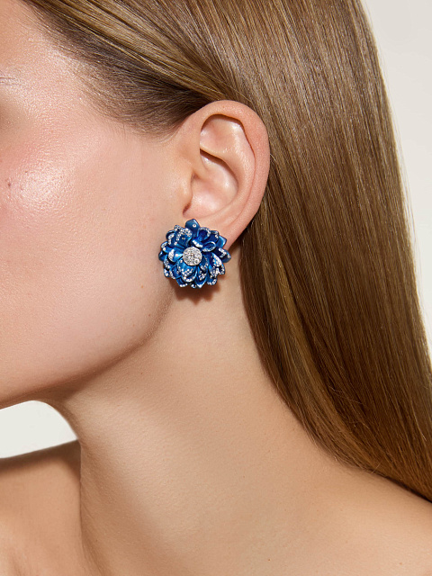 Titanium stud earrings with diamonds, 2