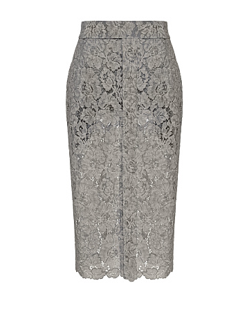 Grey lace midi skirt, 1