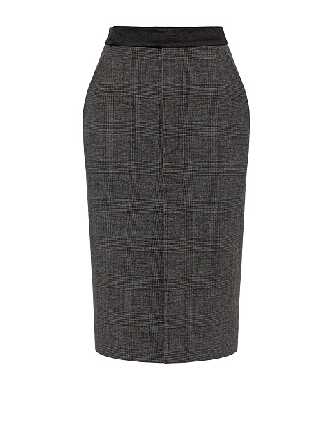 Grey checked skirt, 1 Grey checked skirt, 1