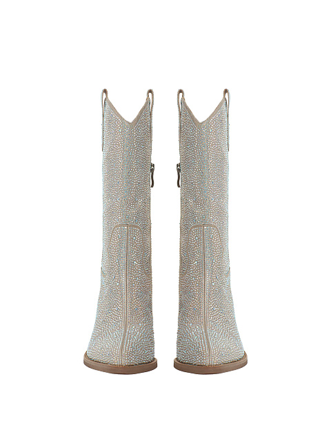 Silver cowboy boots with rhinestones, 2