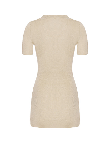 Beige Mini Polo Dress, 2